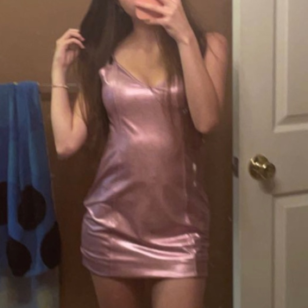 Forever 21 Metallic Pink Mini Dress
